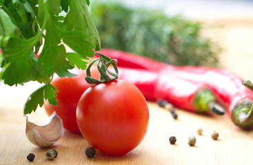 Tomatoes and spices