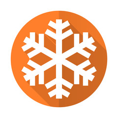 Obraz premium snow orange flat icon air conditioning sign