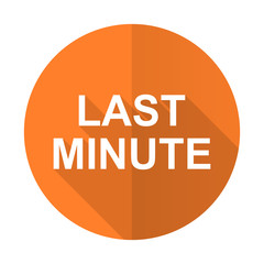 last minute orange flat icon