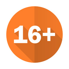 adults orange flat icon