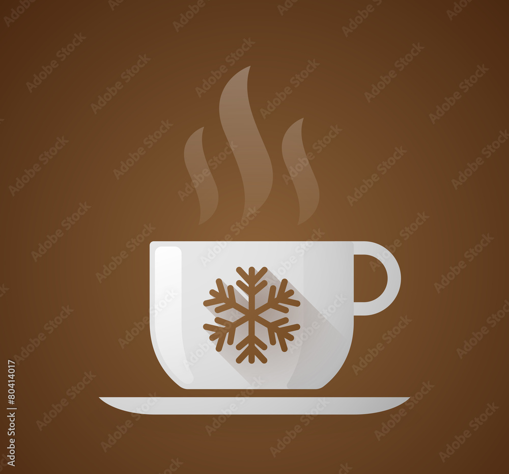 Canvas Prints Coffee cup with a snow flake