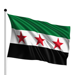 Syria (Syrian National Coalition) flag with fabric structure