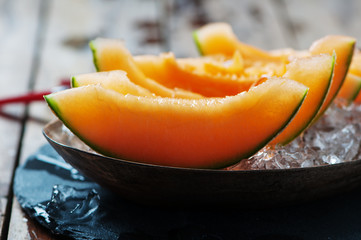 Fresh melon with ice