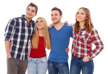 Obraz premium Group of happy young people