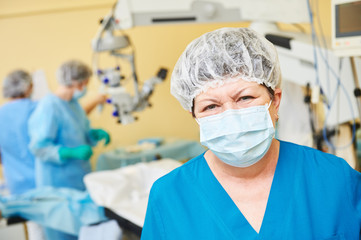 female surgeon doctor in operation room