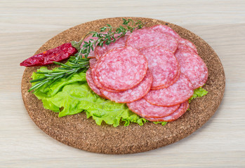 Sliced salami