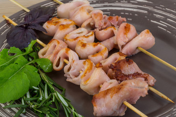 Grilled squid