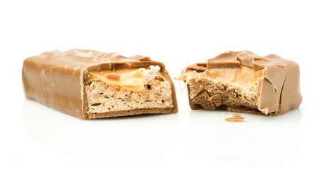 chocolate bar with caramel