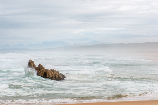 Stormy weather at a beach near Buffelsbaai