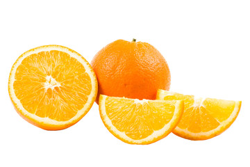 Orange on white background