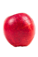 Red apple on white background