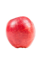 Red apple on white background
