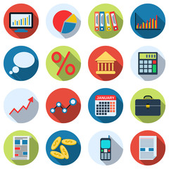 Business and finance management icons collection