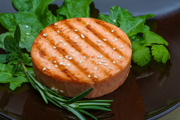 Salmon burger cutlet