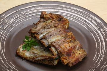 Roasted pork ribs