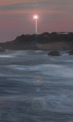 Sunrise at the Lighthouse Biarritz, Lapurdi, France