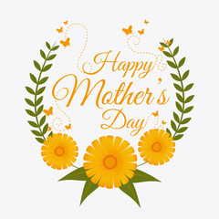 Happy mothers day card design.