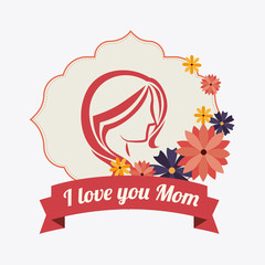 Happy mothers day card design.