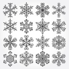 Snowflake vectors icons