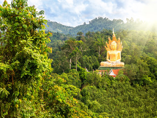Buddha statue in the temple Wat Bang Riang, Thailand