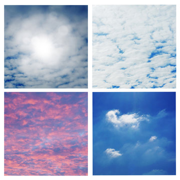 Sonne und Wolken Collage