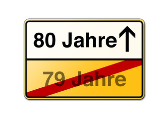 80 Jahre 80ster Geburtstag
