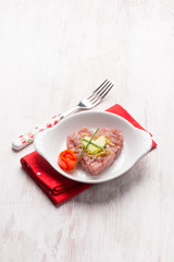 tuna tartare with avocado chive and lemon peel