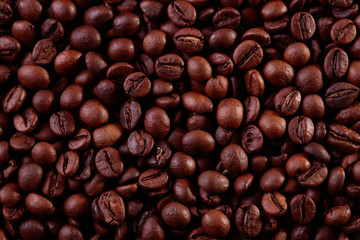 Roasted coffee beans background
