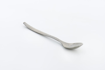 Old metal teaspoon