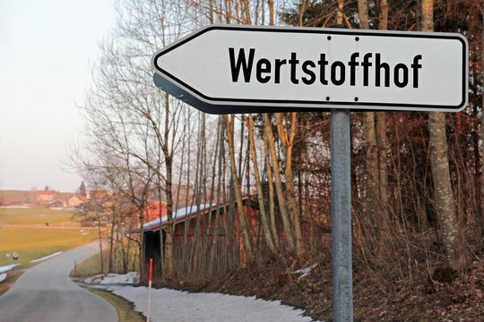 Schild - Wertstoffhof