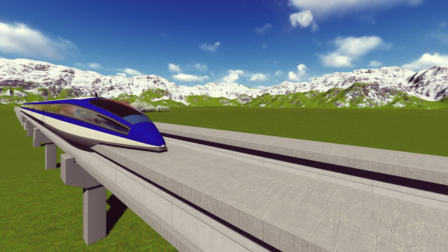 Maglev Train. Raster. 7