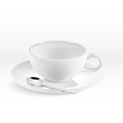 White porcelain cup