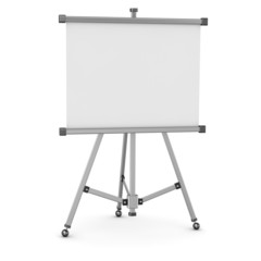 3d empty whiteboard