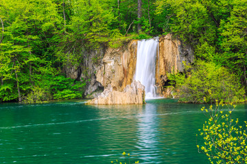 Fototapeta na wymiar Waterfalls in Plitvice