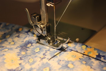 Sewing machine close up