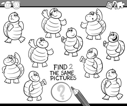 Find Same Pictures Game Cartoon