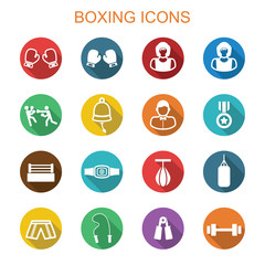 boxing long shadow icons