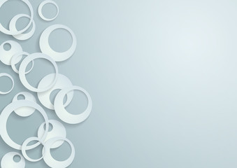 White Circles Vector Background