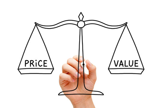 Price Value Balance Scale Concept