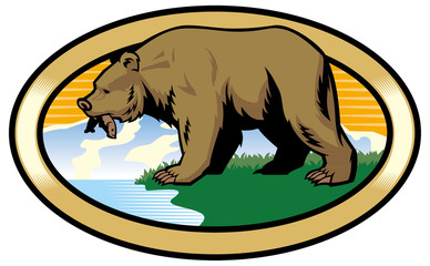 grizzly bear at the nature