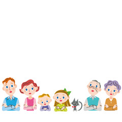 疑問　3世代家族　　上半身