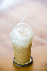 Ice coffee (cappuccino) in the cafe