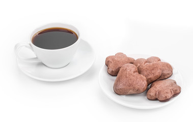 Sweets with cup of coffee