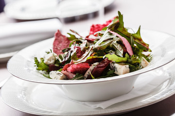salad with beetroot and arugula