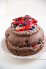 Schokolade Beeren Torte