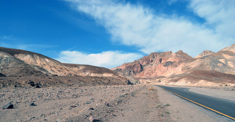 Road through canyon, Dealth Valley National Park, California