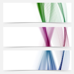 Line stripe colorful web banner collection