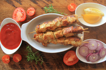 Grilled chicken kabob