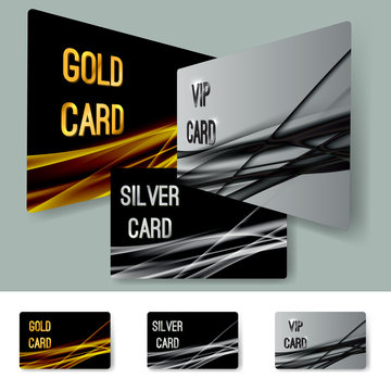 Premium membership partner swoosh line layout cards collection