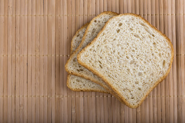 Slices of white bread
